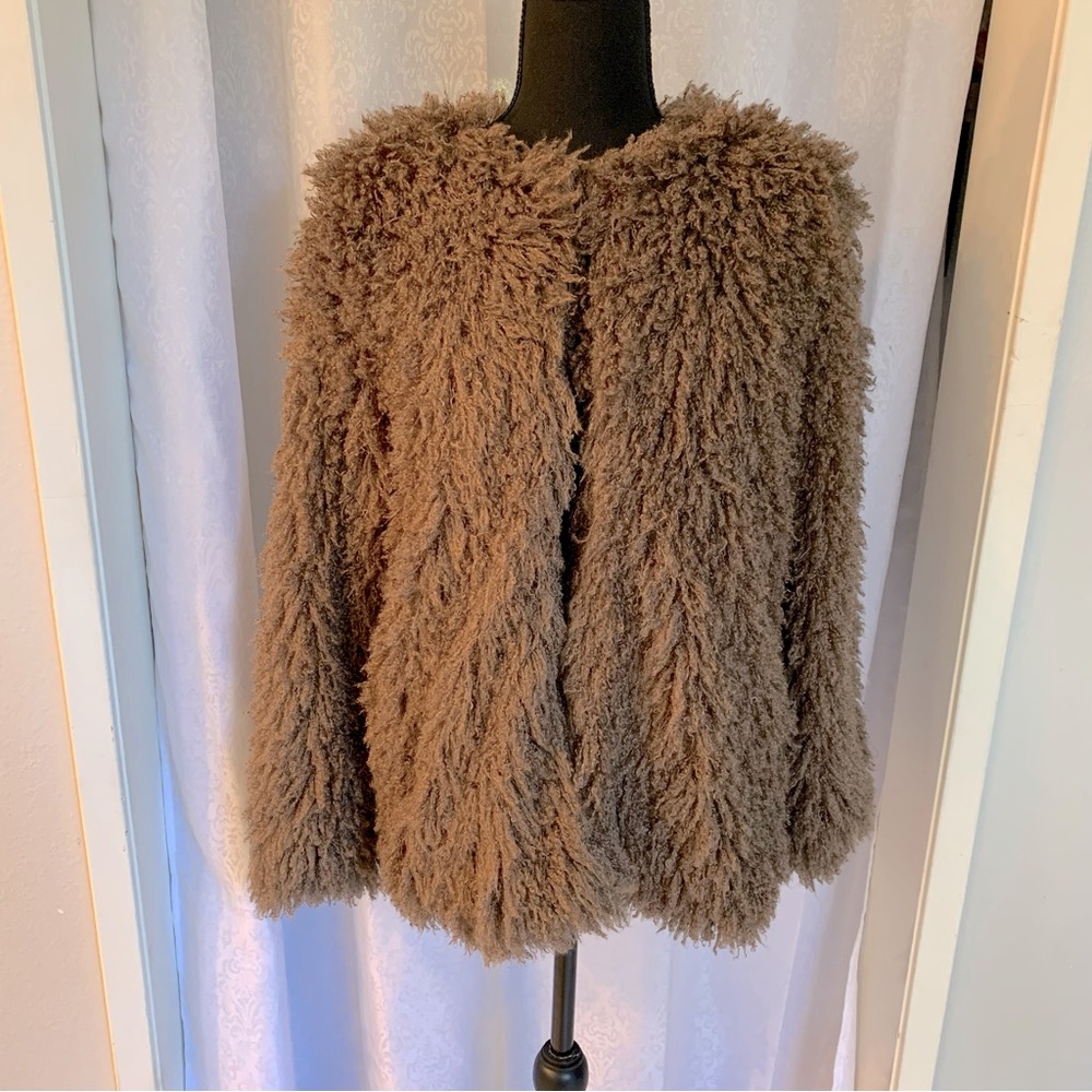 HONEYBUM SHEARLING JACKET Sz:M